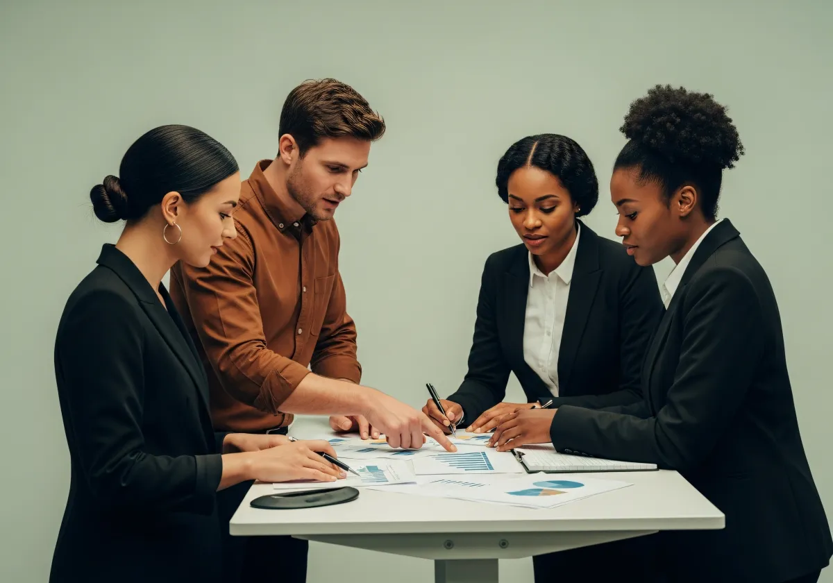 fundadores reunidos em reunião